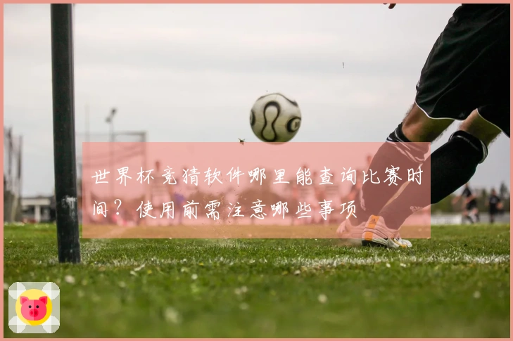 世界杯竞猜软件哪里能查询比赛时间？使用前需注意哪些事项